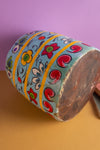 Vintage Hand Painted Medium Wooden Pot (Re-worked) - 13