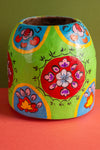 Vintage Hand Painted Medium Wooden Pot (Re-worked) - 18
