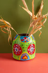 Vintage Hand Painted Medium Wooden Pot (Re-worked) - 18