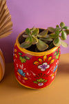 Vintage Hand Painted Medium Wooden Pot (Re-worked) - 19