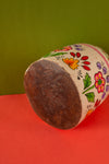Vintage Hand Painted Medium Wooden Pot (Re-worked) - 25