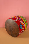 Vintage Hand Painted Medium Wooden Pot (Re-worked) - 30