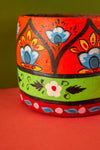 Vintage Hand Painted Medium Wooden Pot (Re-worked) - 31