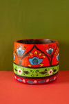 Vintage Hand Painted Medium Wooden Pot (Re-worked) - 31