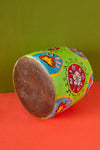 Vintage Hand Painted Medium Wooden Pot (Re-worked) - 33