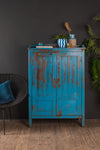 Vintage Blue Wooden Cupboard