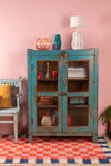 Teal Blue Vintage Glazed Cabinet