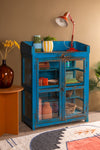 Bright Blue Vintage Glazed Cabinet