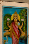 Grey Vintage Cupboard with Sacred Indian Paintings