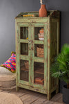 Vintage Green Display Cabinet