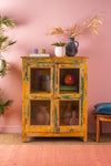 Vintage Yellow Glazed Cabinet