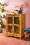 Vintage Yellow Glazed Cabinet