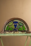 Vintage Glass Semi-Circle Window