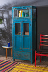 Tall Blue Vintage Cabinet