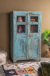 Pale Blue Vintage Wooden Cabinet