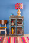 Vintage Blue & Lilac Glazed Cabinet