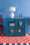 Bright Blue Vintage Glazed Cabinet