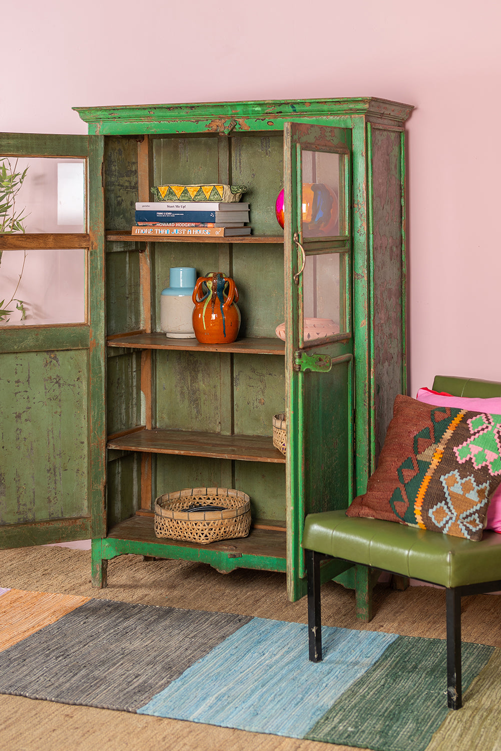 Green distressed furniture sales