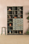 Grey Vintage Storage Unit <p>W:130cm D:35cm H:229cm </p>
