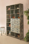 Grey Vintage Storage Unit <p>W:130cm D:35cm H:229cm </p>