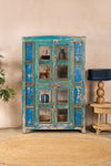 Vintage Blue Tones Glazed Cabinet <p>W:126cm D:51cm H:192cm </p>
