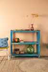 Vintage Blue Baker Shelf <p>W:109cm D:30cm H:105cm </p>