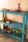 Vintage Blue Baker Shelf <p>W:109cm D:30cm H:105cm </p>