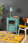 Vintage Light Blue Side Cabinet <p>W:55cm D:31cm H:78cm </p>