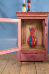 Pink & Cream Vintage Side Cabinet <p>W:39cm D:36cm H:58cm </p>