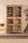 Pale Yellow Vintage Cabinet <p>W:128cm D:31cm H:210cm </p>