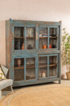 Vintage Slate Blue Cabinet <p>W:152cm D:46cm H:183cm </p>