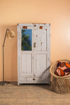White Vintage Almirah <p>W:90cm D:41cm H:173cm </p>