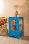 Blue Vintage Display Side Cabinet <p>W:45cm D:44cm H:77cm </p>