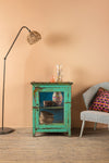 Turquoise Vintage Side Cabinet <p>W:58cm D:48cm H:76cm </p>