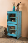 Blue Vintage Side Cabinet <p>W:43cm D:38cm H:103cm </p>