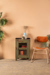 Vintage Sage Green Side Cabinet <p>W:53cm D:31cm H:80cm </p>