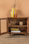 Vintage Wooden Glazed Cabinet <p>W:65cm D:31cm H:56cm </p>