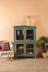 Vintage Teal Blue Cabinet <p>W:94cm D:35cm H:139cm </p>
