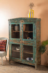 Vintage Teal Blue Cabinet <p>W:94cm D:35cm H:139cm </p>