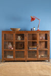Wooden Vintage Display Cabinet <p>W:185cm D:40cm H:121cm </p>
