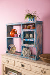 Blue & Pink Vintage Kitchen Shelving Unit <p>W:92cm D:27cm H:79cm </p>