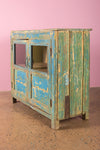 Vintage Blue Wooden Cabinet <p>W:105cm D:47cm H:96cm </p>