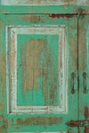 Vintage Wooden Almirah in Green Tones <p>W:111cm D:50cm H:178cm </p>