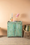 Pale Green Vintage Cupboard <p>W:86cm D:47cm H:94cm </p>