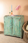 Pale Green Vintage Cupboard <p>W:86cm D:47cm H:94cm </p>