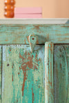 Pale Green Vintage Cupboard <p>W:86cm D:47cm H:94cm </p>