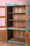 Blue Vintage Wooden Cabinet <p>W:89cm D:48cm H:160cm </p>