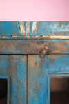 Blue Vintage Wooden Cabinet <p>W:89cm D:48cm H:160cm </p>