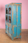 Blue Vintage Wooden Cabinet <p>W:89cm D:48cm H:160cm </p>