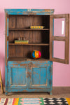 Blue Vintage Wooden Cabinet <p>W:89cm D:48cm H:160cm </p>